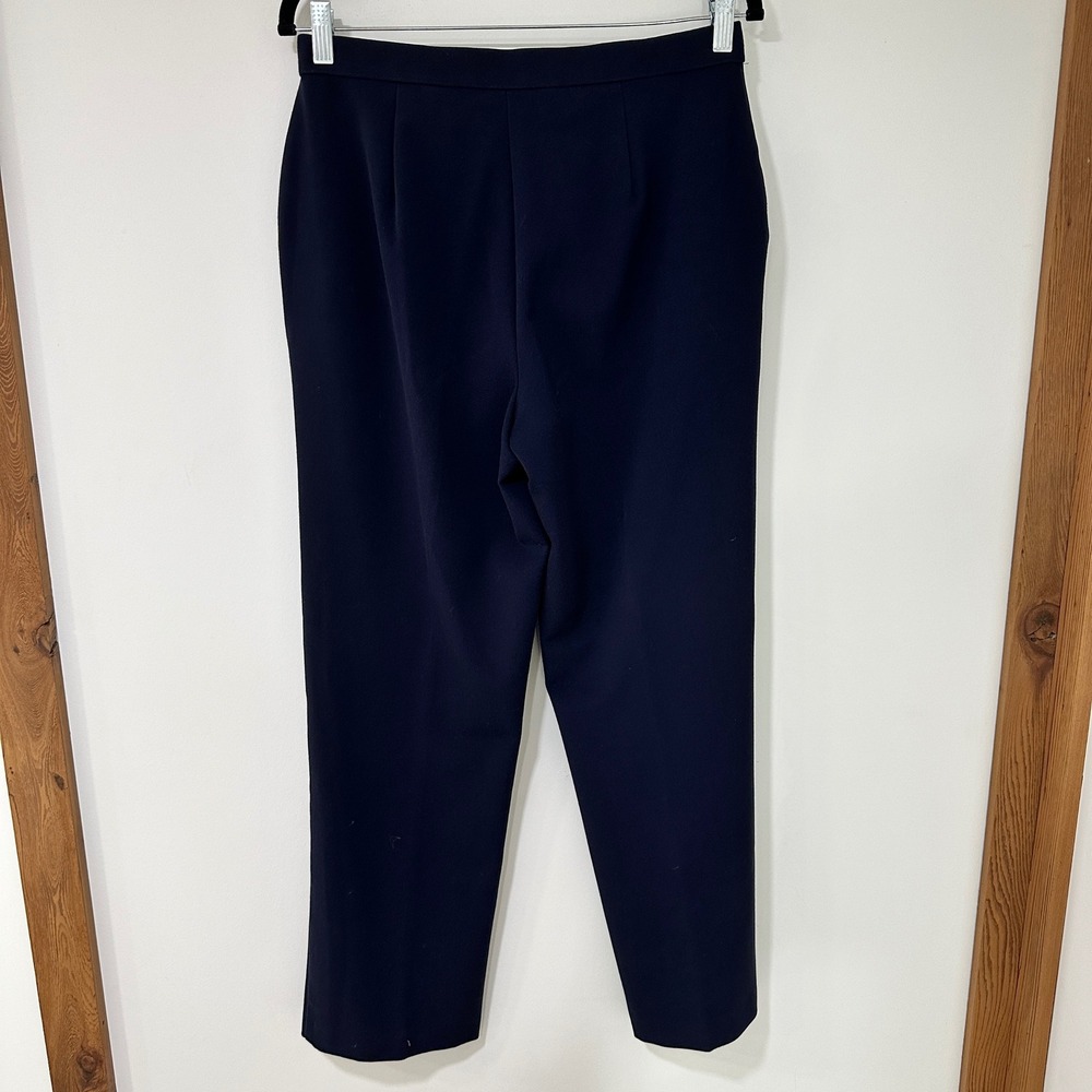 Investments Petites Straight‎ Leg Dress Pants Women 10P Navy Blue Stretch
